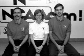 Frank Zezoney, Julie Hauck Alexander, and another athletic trainer, St. Cloud State University