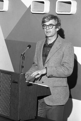 U.S. senator Rudy Boschwitz speaks at Atwood Memorial Center (1966), St. Cloud State University