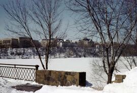 St. Cloud State campus across the Mississippi River