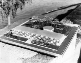 Brown Hall (1960) model, exterior, St. Cloud State University