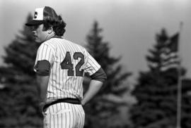 Clyde Athman looks on during a St. Cloud State University baseball game against Northern State University