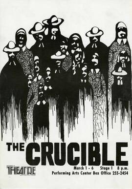 The Crucible theatre production poster, St. Cloud State University