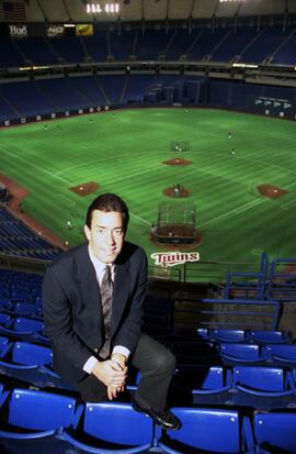 Dick Bremer at the Metrodome, St. Cloud State University