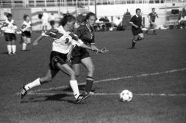 St. Cloud State University women's soccer team plays against the University of Minnesota-Duluth