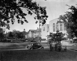 Eastman Hall (1930), Riverview (1913), and Old Main Building (1874), exterior, St. Cloud State University