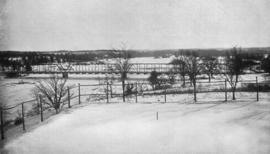 10th Street Bridge in the winter, St. Cloud State University