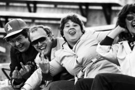 Spectators at a St. Cloud State University baseball game against Southwest State University