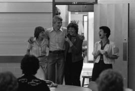 Teachers enjoy a light moment, Gray Campus Laboratory School (1958), St. Cloud State University