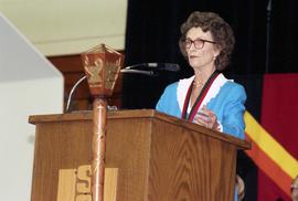 Duchess of Northumberland Elizabeth Douglas Percy speaks at commencement, St. Cloud State University