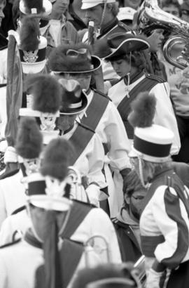 Marching band at the homecomingﾠ football game, St. Cloud State University