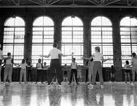 Highsteppers practice at Eastman Hall (1930) , St. Cloud State University