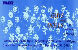 Guys and Dolls theatre production poster, St. Cloud State University