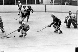 St. Cloud State University plays against St. John's University in men's hockey