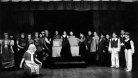 Children dressed in costumes to perform Rumpleskiltskin, St. Cloud State University