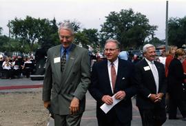 Bruce Grube and Arne Carlson, Miller Center (2000) groundbreaking, St. Cloud State University