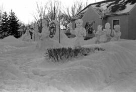 Bicentennial snow sculptures created by Larry Saatzer