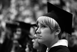 Graduate at the commencement ceremony, St. Cloud State University