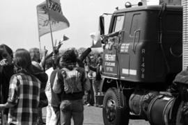 People protest, Day of Peace protest, St. Cloud State University