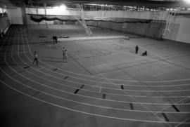 Halenbeck Hall (1965) fieldhouse interior, St. Cloud State University