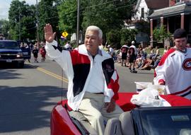 St. Cloud State president Roy Saigo at a parade