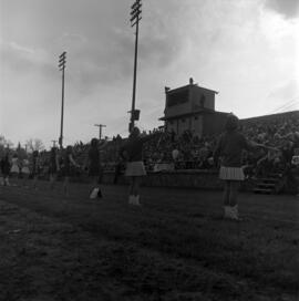 Halftime festivities at the homecoming football game, St. Cloud State University