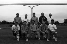 St. Cloud State University football head coach Mike Simpson and assistant coaches