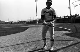 Jeff Schlink readies to bat during a St. Cloud State University baseball game against Northern State University