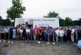 LR&TS faculty and staff, Miller Center (2000) groundbreaking, St. Cloud State University