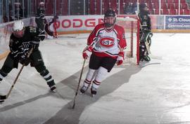 St. Cloud State women's hockey player Nikki Del Castillo in action