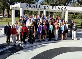 Swimming team, Skalicky Plaza, St. Cloud State University