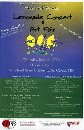 Lemonade Concert and Art Fair poster, St. Cloud State University