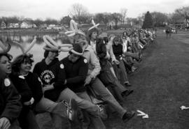 Bunny hop event at Lake George, St. Cloud State University