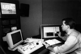 Student works on a program at UTVS, St. Cloud State University