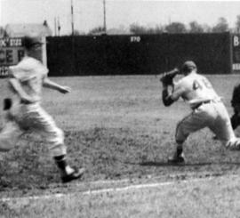 "A catch by Tom Bell puts Moorhead out during a May conference game", St. Cloud State University