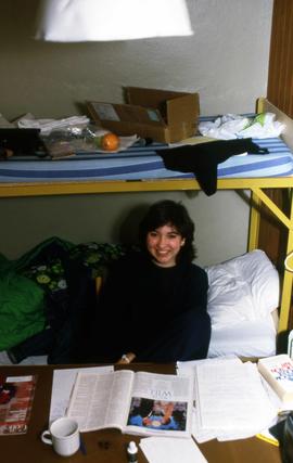 Woman studies at a desk, Aalborg, Denmark, St. Cloud State University