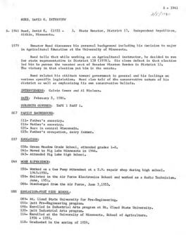 Legislators and politics oral history transcript - David Rued