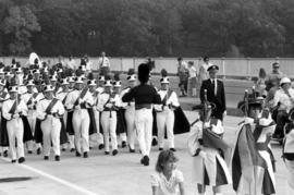 Marching band at the parade opening the new University Bridge, St. Cloud State University