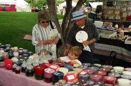 People look at candles, Lemonade Concert and Art Fair, St. Cloud State University