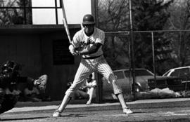 Bob Hegman bats during a St. Cloud State University baseball game against Northern State University