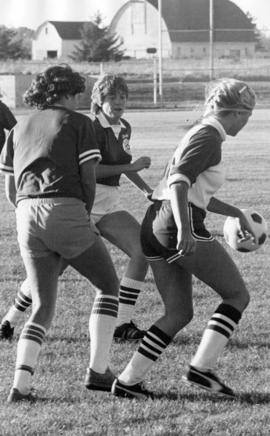 Women's soccer club members Julie Lord and Barb Martin, St. Cloud State University