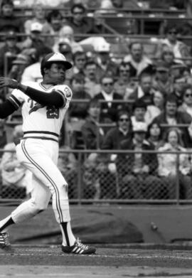 Rod Carew of the Minnesota Twins swings a bat
