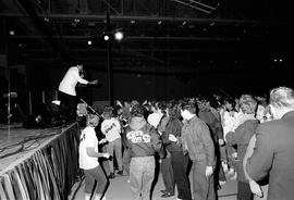 Musician Chubby Checker performs at Halenbeck Hall (1965) during Homecoming week, St. Cloud State University