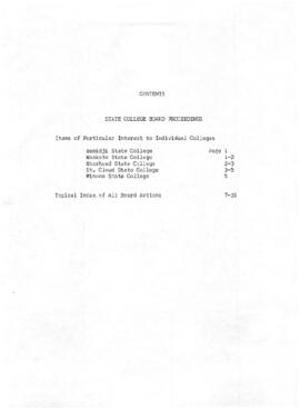 Minnesota State College Board minutes index