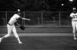 Gregg Pederson throws a baseball during a St. Cloud State University baseball game against Southwest State University