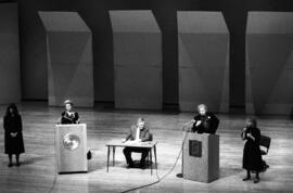 Sarah Weddington and Phyllis Schlafly debate about abortion rights, St. Cloud State University