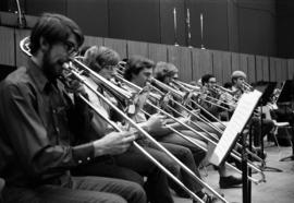 Students at band practice, St. Cloud State University