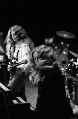 Vixen, an all female rock band from the Twin Cities, perform at the Stewart Hall (1948) auditorium for the National Entertainment Conference, St. Cloud State University