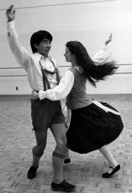 Folkdancers Tammy Hull and Todd Nishimura, St. Cloud State University