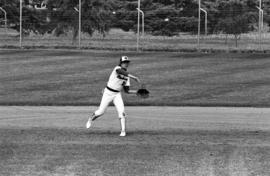 Scott Mansch throws a ball during a St. Cloud State University baseball game