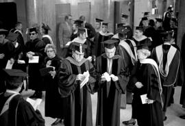 People congregate, Charles Graham presidential inauguration, St. Cloud State University